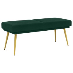 Banc à double couche Vert foncé 120 x 45 x 46 cm Velours 620589620589