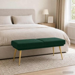Banc à double couche Vert foncé 120 x 45 x 46 cm Velours 620589620589