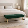 Banc à double couche Vert foncé 120 x 45 x 46 cm Velours 620589620589