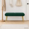 Banc à double couche Vert foncé 120 x 45 x 46 cm Velours 620589620589