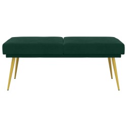 Banc à double couche Vert foncé 120 x 45 x 46 cm Velours 620589620589