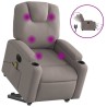 Fauteuil inclinable de massage électrique Taupe Tissu 620592620592
