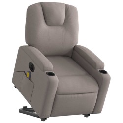 Fauteuil inclinable de massage électrique Taupe Tissu 620592620592