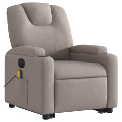 Fauteuil inclinable de massage électrique Taupe Tissu 620592620592