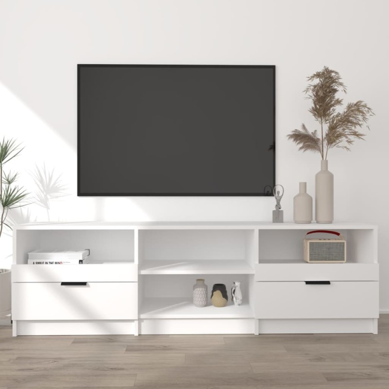 Meuble TV Blanc 150x33,5x45 cm Bois d'ingénierie 620593620593