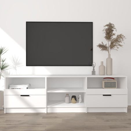 Meuble TV Blanc 150x33,5x45 cm Bois d'ingénierie 620593620593