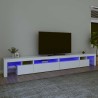 Meuble TV avec lumières LED Blanc 290x36,5x40 cm 620603620603