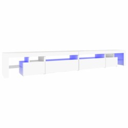 Meuble TV avec lumières LED Blanc 290x36,5x40 cm 620603620603