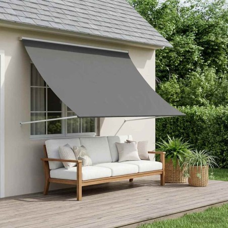 Auvent Gris clair 150 x 150 cm 620605620605