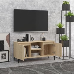 Meuble TV avec pieds en métal Chêne sonoma 103,5x35x50 cm 620606620606