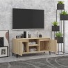 Meuble TV avec pieds en métal Chêne sonoma 103,5x35x50 cm 620606620606