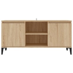 Meuble TV avec pieds en métal Chêne sonoma 103,5x35x50 cm 620606620606