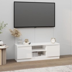 Meuble TV avec porte Blanc 102x30x36 cm 620615620615