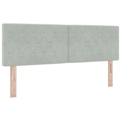 Tête de lit Gris clair 144 cm Velours 620618620618