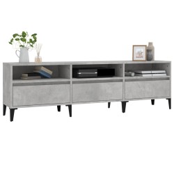 Meuble TV gris béton 150x30x44,5 cm bois d'ingénierie 620620620620