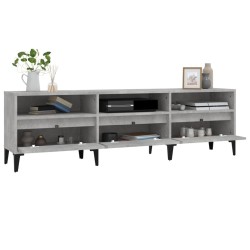 Meuble TV gris béton 150x30x44,5 cm bois d'ingénierie 620620620620