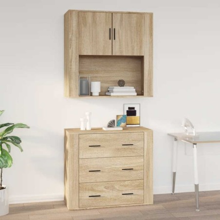Armoire murale Chêne sonoma 80x33x80 cm Bois d'ingénierie 620622620622