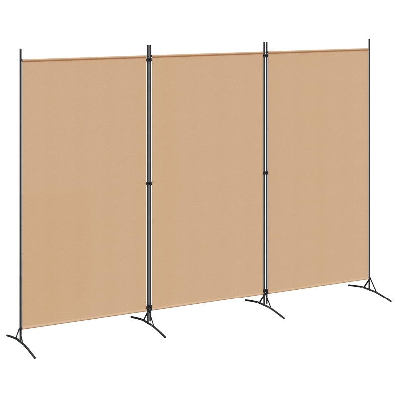 Paravent à 3 panneaux Beige 260 x 180 cm Tissu 620623620623