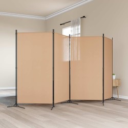 Paravent 4 panneaux Beige 346 x 180 cm Tissu 620625620625