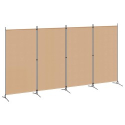 Paravent 4 panneaux Beige 346 x 180 cm Tissu 620625620625