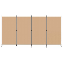 Paravent 4 panneaux Beige 346 x 180 cm Tissu 620625620625