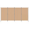 Paravent 4 panneaux Beige 346 x 180 cm Tissu 620625620625