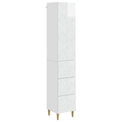 Ensemble de Meubles 2 pcs Blanc brillant 33 x 34,5 x 90 cm 620630620630