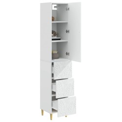 Ensemble de Meubles 2 pcs Blanc brillant 33 x 34,5 x 90 cm 620630620630
