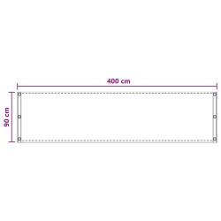 Écran de balcon Sable 90 x 400 cm HDPE et Aluminium 620631620631