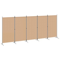 Paravent 5 panneaux Beige 433 x 180 cm Tissu 620636620636