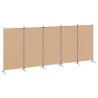 Paravent 5 panneaux Beige 433 x 180 cm Tissu 620636620636