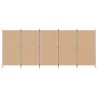 Paravent 5 panneaux Beige 433 x 180 cm Tissu 620636620636