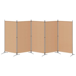 Paravent 5 panneaux Beige 433 x 180 cm Tissu 620636620636