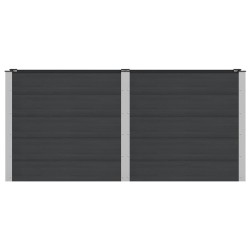 Jardinière surélevée Noir 200 x 50 x 91 cm 620637620637