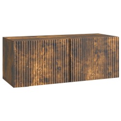 Meuble TV mural Chêne fumé 78,5 x 31 x 30 cm Bois d'ingénierie 620639620639