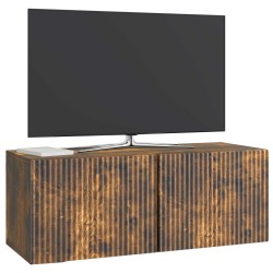 Meuble TV mural Chêne fumé 78,5 x 31 x 30 cm Bois d'ingénierie 620639620639