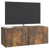 Meuble TV mural Chêne fumé 78,5 x 31 x 30 cm Bois d'ingénierie 620639620639