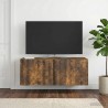 Meuble TV mural Chêne fumé 78,5 x 31 x 30 cm Bois d'ingénierie 620639620639