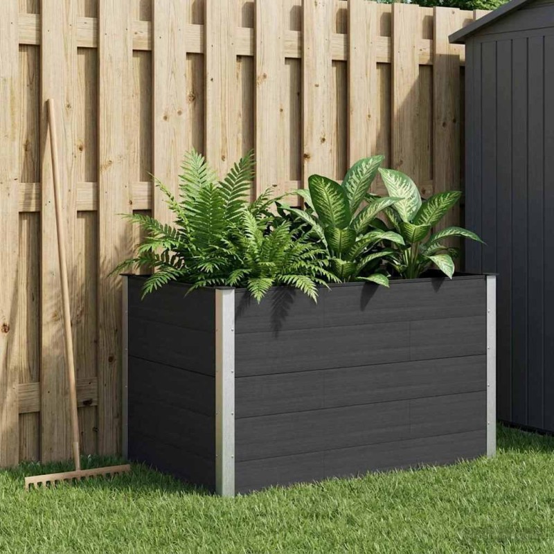 Jardinière surélevée Noir 150 x 100 x 91 cm 620642620642