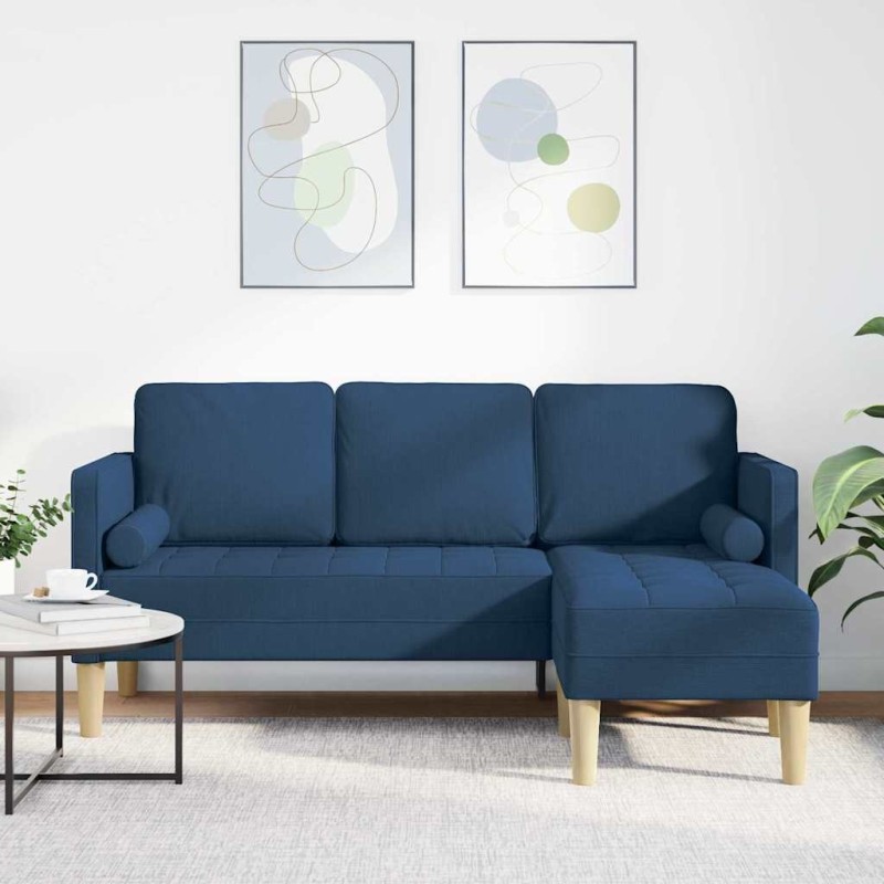 Ensemble de Canapés avec coussin Bleu Polyester 620643620643