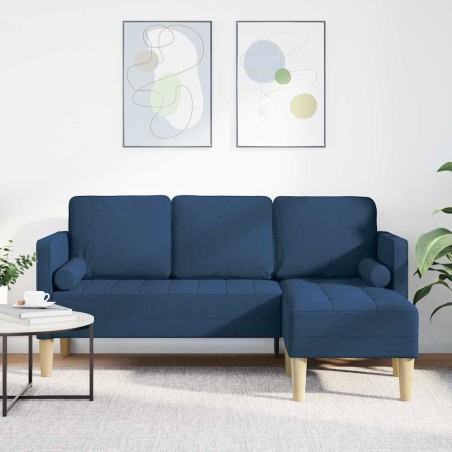 Ensemble de Canapés avec coussin Bleu Polyester 620643620643