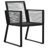 Ensemble à manger d'extérieur 9 pcs Rotin PVC Noir 620644620644