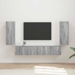 Ensemble de meuble TV mural 4 pcs Gris Sonoma Bois d'ingénierie 620649620649