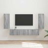 Ensemble de meuble TV mural 4 pcs Gris Sonoma Bois d'ingénierie 620649620649