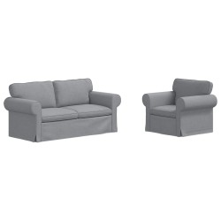 Ensemble de Canapés 2 pcs Gris clair 175 x 82 x 80 cm tissu 620651620651