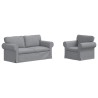 Ensemble de Canapés 2 pcs Gris clair 175 x 82 x 80 cm tissu 620651620651