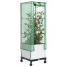 Jardinière de jardin avec couverture de serre et roues Blanc PP 620653620653
