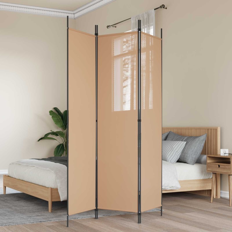 Paravent à 3 panneaux Beige 150 x 200 cm Tissu 620654620654