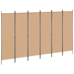 Paravent à 6 panneaux Beige 300 x 180 cm Tissu 620655620655