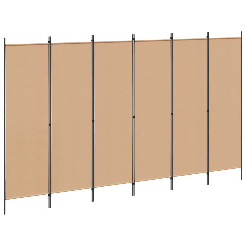 Paravent à 6 panneaux Beige 300 x 180 cm Tissu 620655620655
